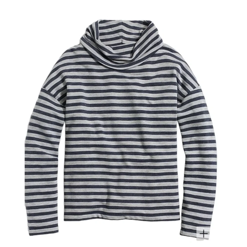 J. Crew Striped tunnelneck pullover sweatshirt
